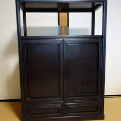 アンティーク黒檀飾り棚（昭和初期）その他もろもろ、引取り限定です
