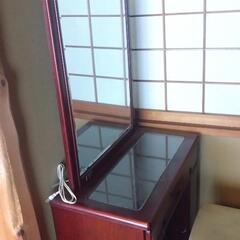 一面鏡ドレッサー　引き出し、椅子付き　の画像
