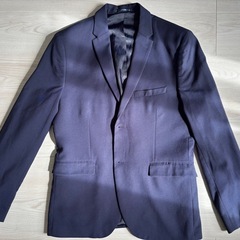 H&M スキニーフィット テーラードジャケット ネイビー