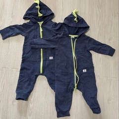 恐竜 ロンパース 2枚セット