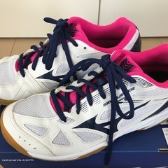 美品☆MIZUNOミズノ バドミントンシューズ 24.0cmスカ...