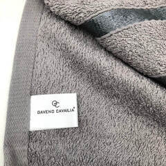 ss7508 未使用 フェイスタオル 5枚セット グレー 50×80cm 綿100％ GAVENO CAVAILIA 顔 手拭き 幅広タオル モノトーン まとめ売り ストック用の画像