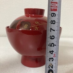 美品　 20客セット　蓋付きお椀　お吸い物碗　漆器　お正月　お祝い　赤色　の画像