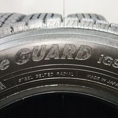 【走行短め】YOKOHAMA ice GUARD iG91 155/80R14 88/86NLT 14インチ スタッドレス 4本 23年製 プロボックス サクシード等　(KTB162)クレジットカード QRコード決済可能の画像