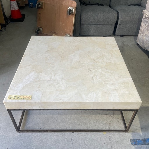 100cm 家具・インテリア 人工大理石ホワイトローテーブル