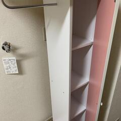棚＆ハンガー掛け付き鏡台の画像