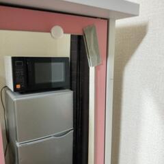 棚＆ハンガー掛け付き鏡台の画像