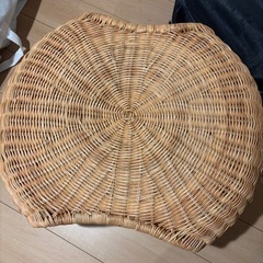IKEA 椅子　GAMLEHULT ガムレフルト オットマン 収納付き, 籐/チャコールの画像