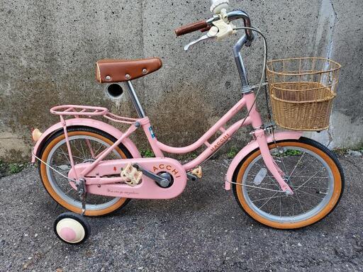 B666 子供自転車☆ブリヂストン☆HACCHI☆16インチ☆変速無し☆補助輪付き
