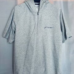 GU SPORTS メンズM グレー フード付きパーカー 古着
