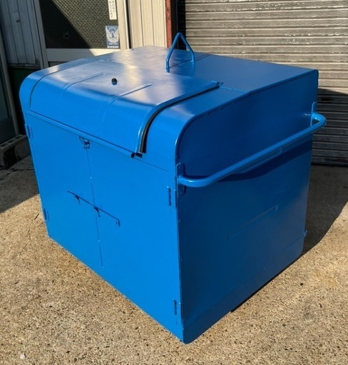 業務用 ダストコンテナ スチール製 吊上げ式 フック付 キャスター付 ダストボックス 観音扉 上部扉 クレーン吊り ゴミ箱 産廃コンテナ