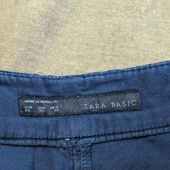 ZARA Basic ネイビーパンツ XSの画像