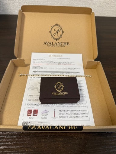 AVALANCHE 10K YG テニスブレスレット