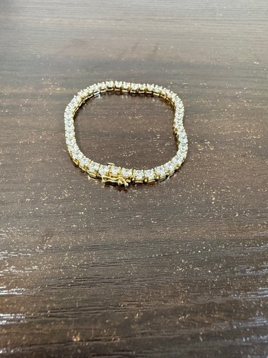 AVALANCHE 10K YG テニスブレスレット (ヒロヒロ) 中頭のアクセサリー  