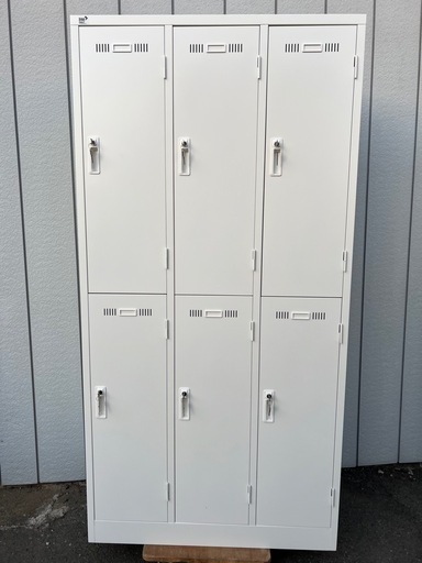 スチールロッカー 6人用 鍵付き 美品