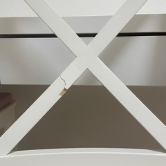 IKEA INGOLF ホワイトチェア　2脚の画像