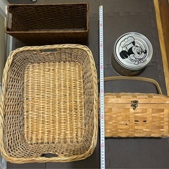 カゴ　木　収納　ケース