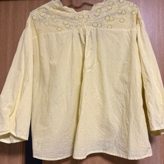 Samansa Mos2 blue 刺繍入りブラウスの画像