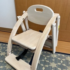 【大和屋】アーチ木製ローチェアWH(ホワイトウォッシュ) 