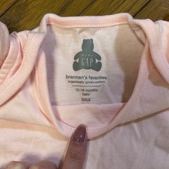 75-80サイズ Baby GAP ロンパース肌着 イエロー＆ピンク 2枚セットの画像