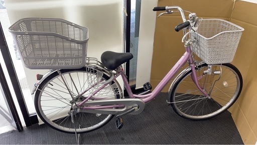 ★格安中古自転車！買物に大活躍 ママチャリ シティサイクル ブリヂストン NOLKOG リアカゴ付き　