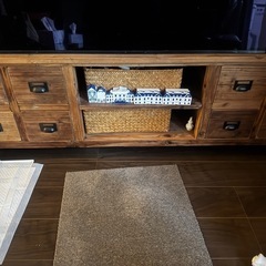 お相手決まりました。木製 収納付テレビ台