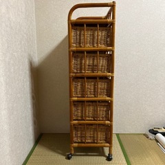 藤チェスト 5段の画像