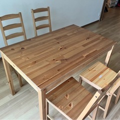 IKEA 
ダイニングテーブル　チェアセット　　