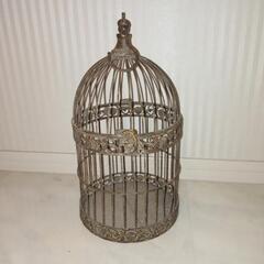 鳥かご 置物 プランターカバー アンティーク仕様 の画像