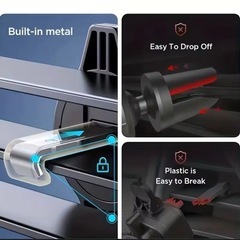 スマホホルダー 車載ホルダースマホスタンド カー用品 携帯ホルダー 車 エアコン吹き出し口＆超強力車載スマホホルダー 自由調節 360度回転 車用 の画像