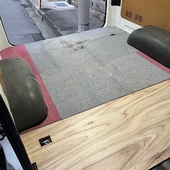ハイエースの職人棚の画像