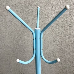 値下げ↓中古◆ポールハンガー◆水色◆高さ約129.5cmの画像