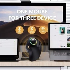 JOMAA RGB バックライト付きワイヤレス トラックボール マウス ワイヤレス 2.4Gの画像