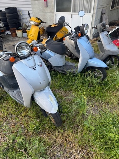 予定キャンセルの為再出品です。まとめて 原付 バイク 4台セット 部品取り車両