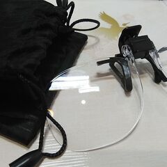 クリップ式跳ね上げ 拡大鏡（ルーペ）　1.8倍　新品未使用の画像