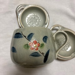 茶碗蒸し　皿　手つき　薬味おろしつきの画像