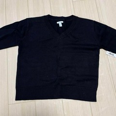 【新品未使用】 タグなし 男女兼用 Vネック 長袖 ベスト ブラック 黒 XSの画像