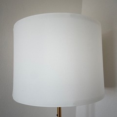 IKEA フロアランプ RINGSTA ホワイト×ゴールドの画像