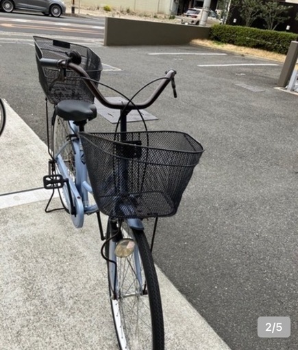 本日限りです！【26インチ自転車】後ろカゴ付き‼️ブルー