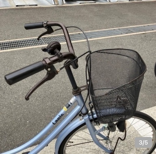 
本日限りです！【26インチ自転車】後ろカゴ付き‼️ブルーシルバー