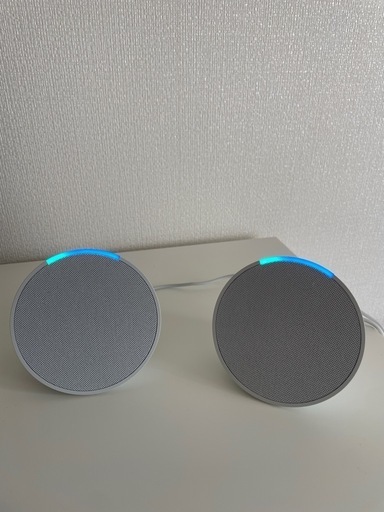 Echo Pop アレクサ内蔵スマートスピーカー（グレイシャーホワイト）2台セット