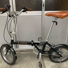 キャプテンスタグ　１６インチ　折り畳み　アルミ約10kg 　シートポスト５０cmに交換してありますの画像