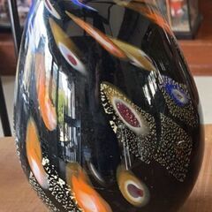 昭和レトロ　カメイガラス　フラワーベースセットの画像