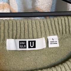 ユニクロU 春色ニット Lの画像