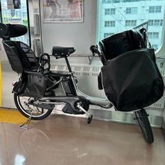 電動自転車のチャイルドシート　前後