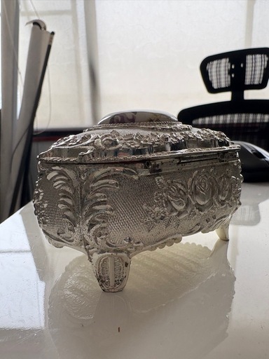 ハート型装飾ボックス 花柄陶器の蓋 (Toffoli) 気賀のインテリア