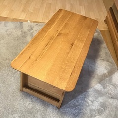 雑誌ラック付き　コーヒーテーブルの画像