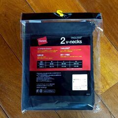 Hanes ヘインズ 2P Pack T-Shirt（2枚入りパック VネックTシャツ）アメカジ アメリカンスタイル 黒Tシャツの画像