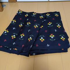着物　ウール　アンサンブル　ハンドメイド　布　生地　ハギレ
