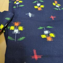 着物　ウール　アンサンブル　ハンドメイド　布　生地　ハギレの画像